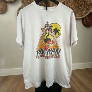 White Men’s Pac-Man Graphic T-Shirt